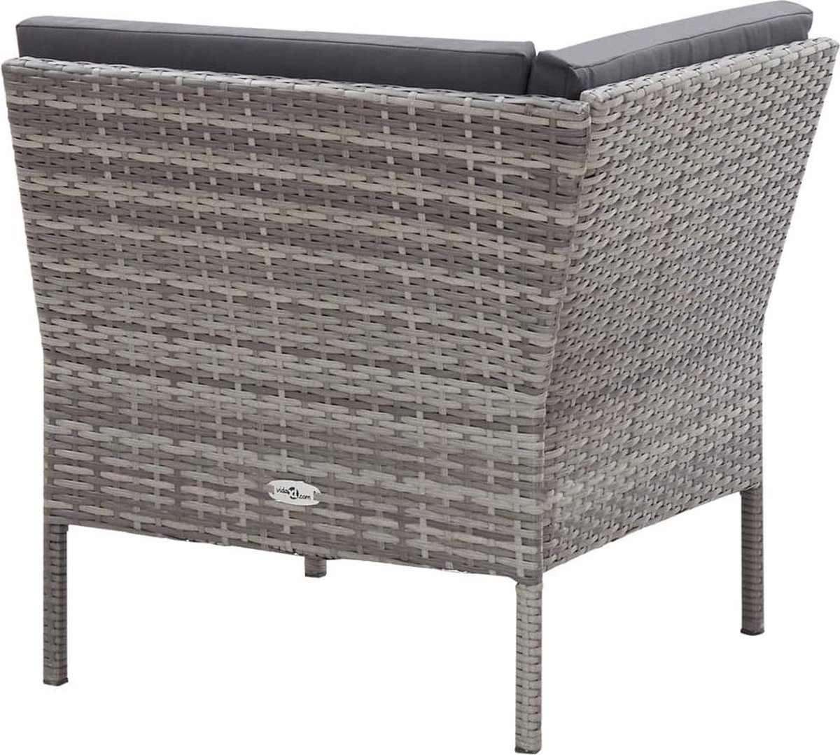 Vidaxl 6-delige Loungeset Met Kussens Poly Rattan - Grijs