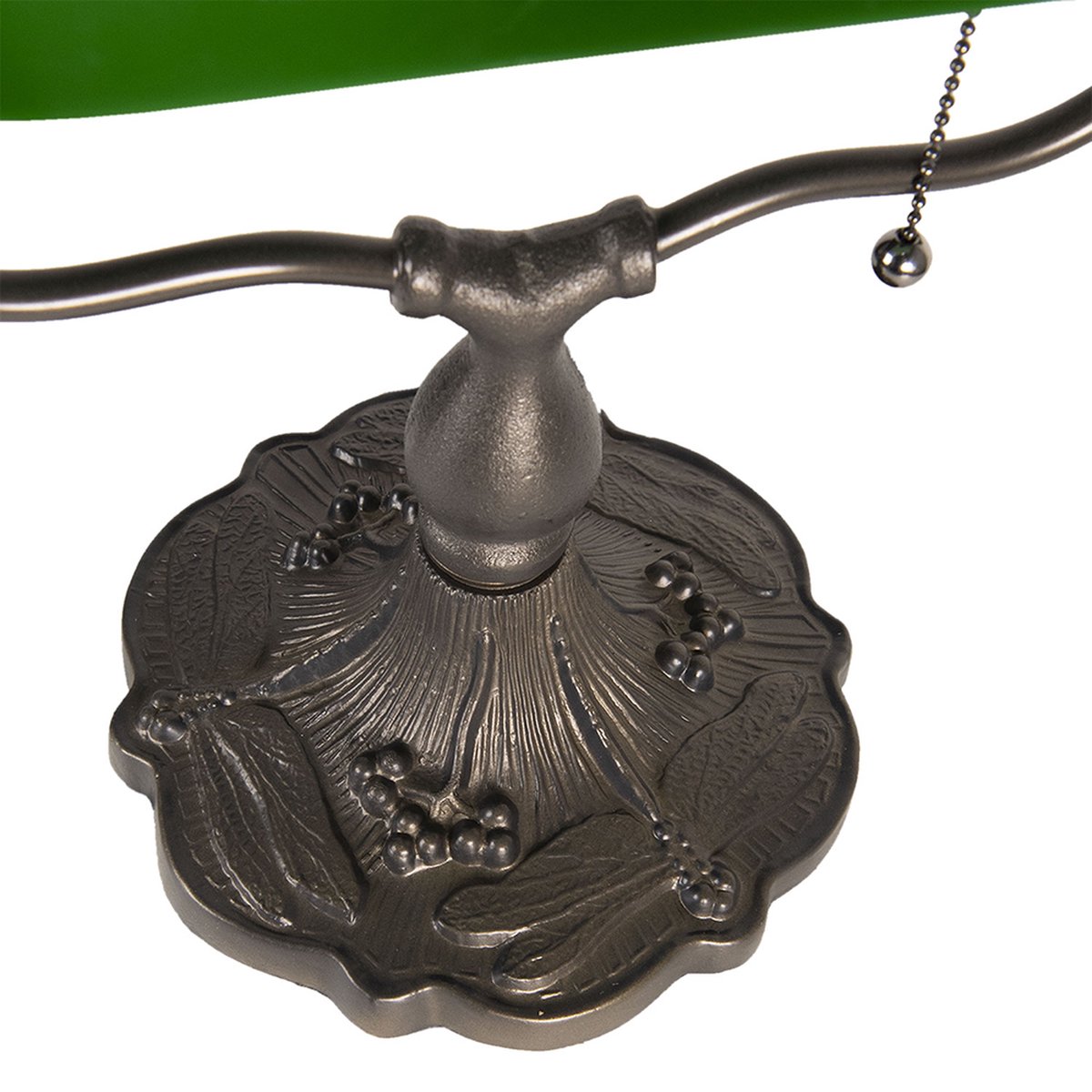 Clayre & Eef Lumilamp Bureaulamp Tiffany 27*20*36 Cm E27/max 1*60w Metaal / Glas 5ll-1144gr - Groen