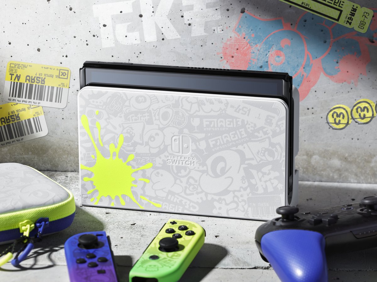 Nintendo Sch OLED-model - Splatoon 3 Limited Edition - Wit