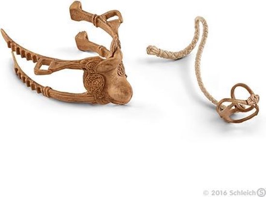 Schleich -beeldje 41416 - Boerderijdier - Westernzadel Met Cowboy - Zwart