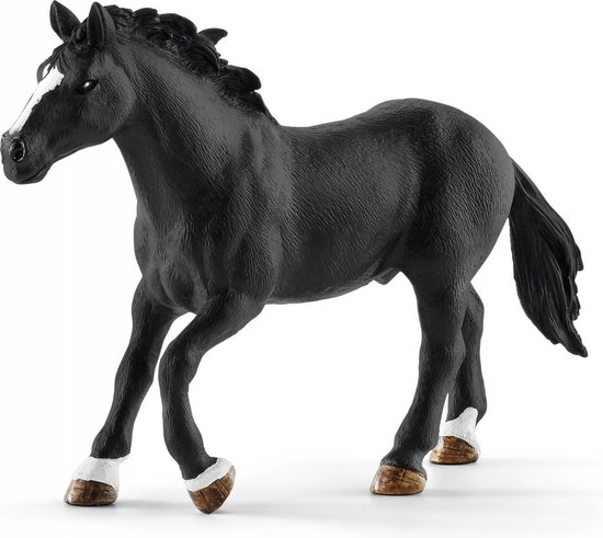 Schleich -beeldje 41416 - Boerderijdier - Westernzadel Met Cowboy - Zwart