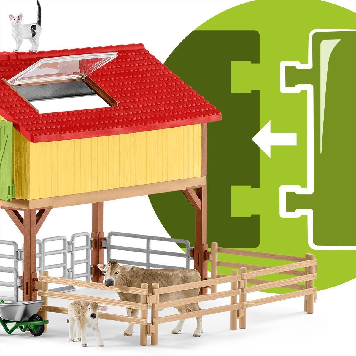 Schleich Farm World 42487 - Beeldje Clôture Corral - Grijs