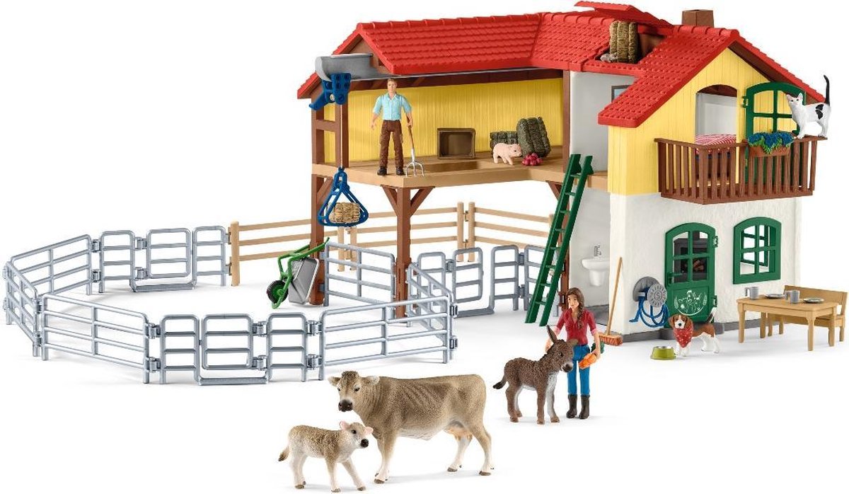 Schleich Farm World 42487 - Beeldje Clôture Corral - Grijs