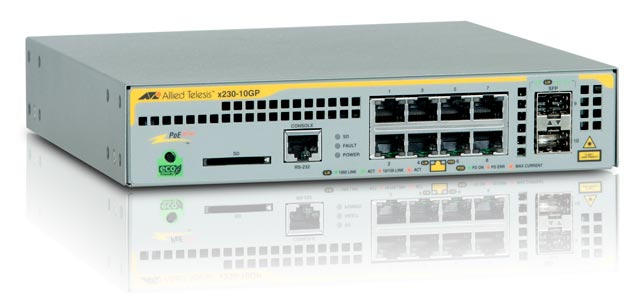 Allied Telesis 8-poorts Gbit L2+ PoE sch - Wit