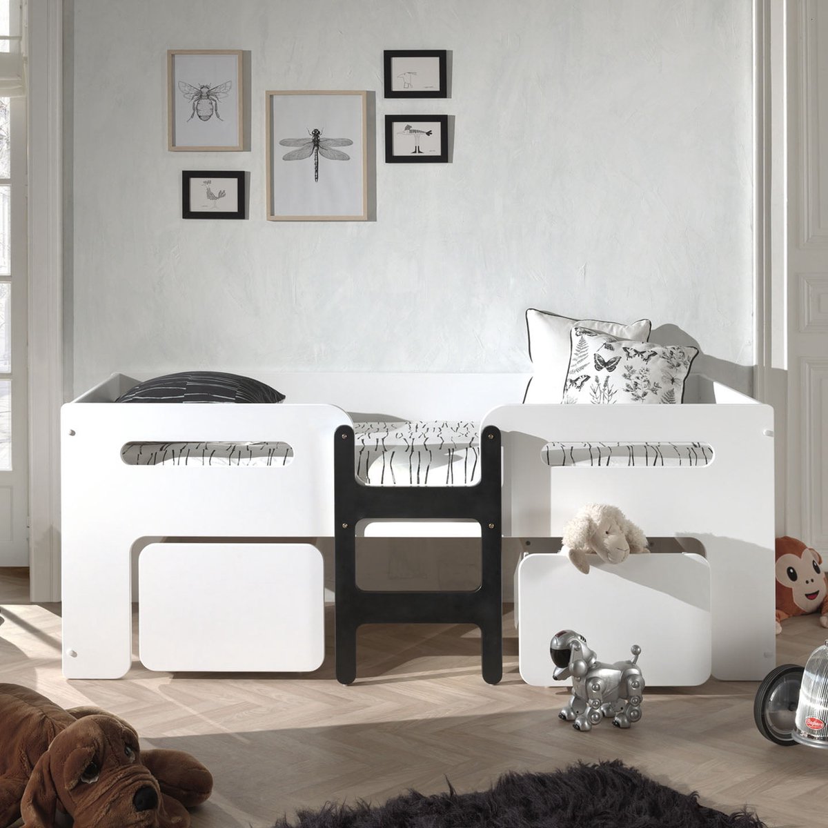 Vipack Hoogslaper Luca - 90 x 200 cm - - Wit