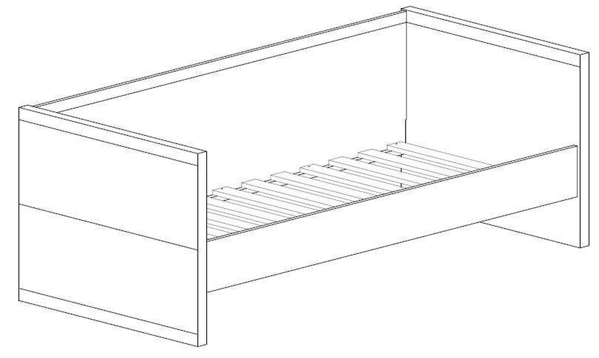 Vipack Kajuitbed Lara - 90 x 200 cm - - Wit