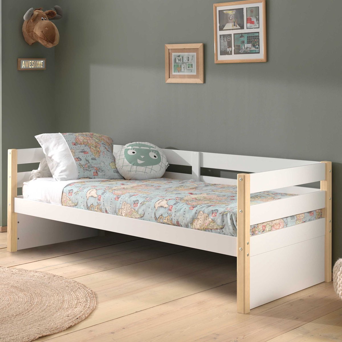 Vipack Kajuitbed Margrit 90 - 90 x 200 cm - - Bruin