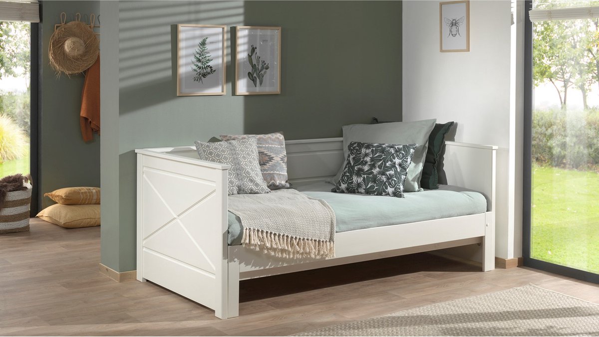 Vipack Kajuitbed Uitschuifbaar Pino - 90 x 200 cm - - Wit