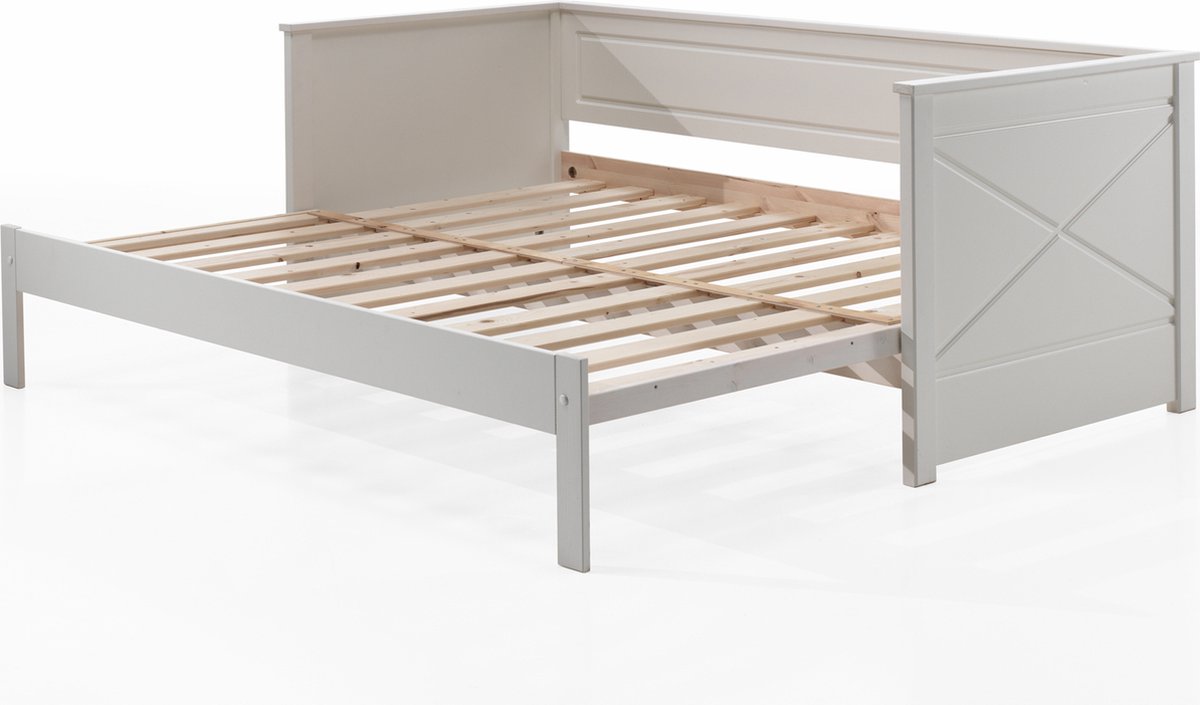 Vipack Kajuitbed Uitschuifbaar Pino - 90 x 200 cm - - Wit