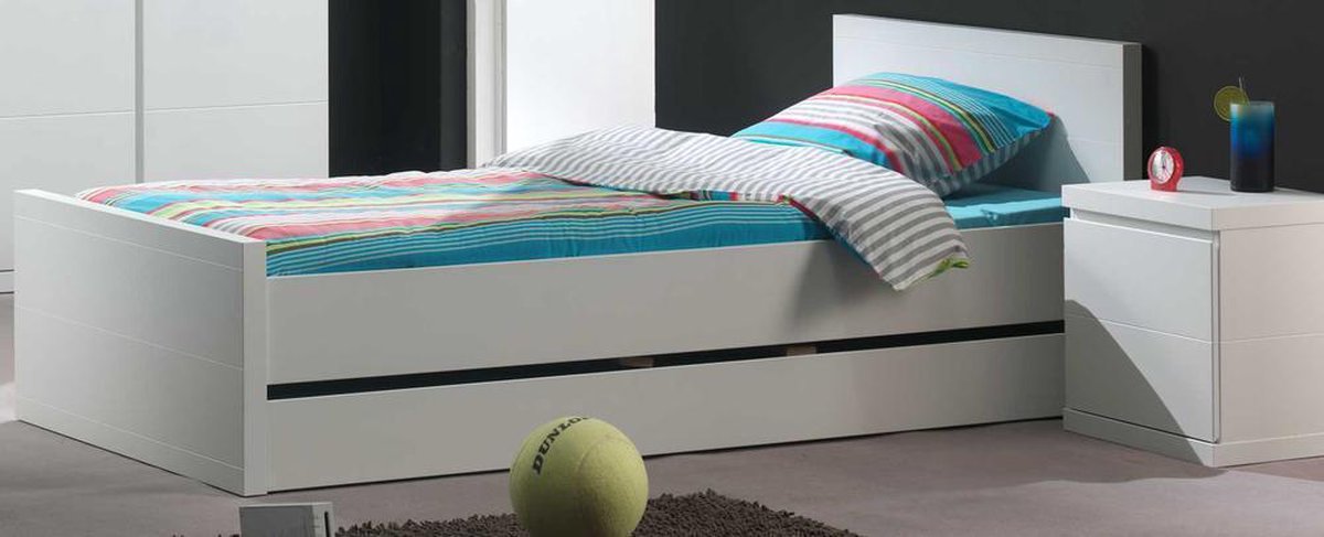 Vipack Nachttafel Lara - 44 x 48 x 40 cm - - Wit