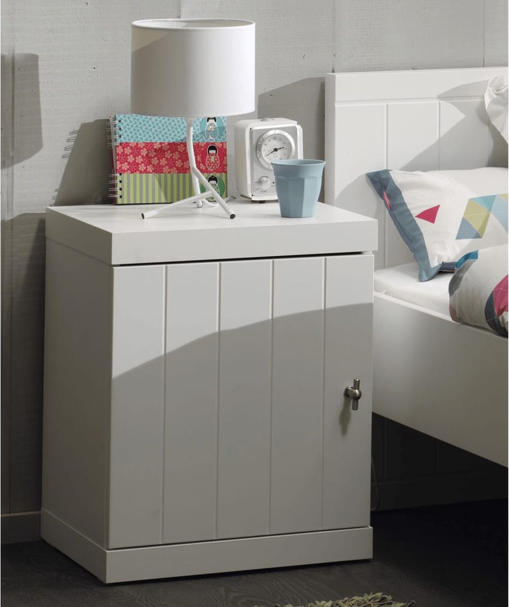 Vipack Nachtkast Robin - 44 x 56 x 40 cm - - Wit