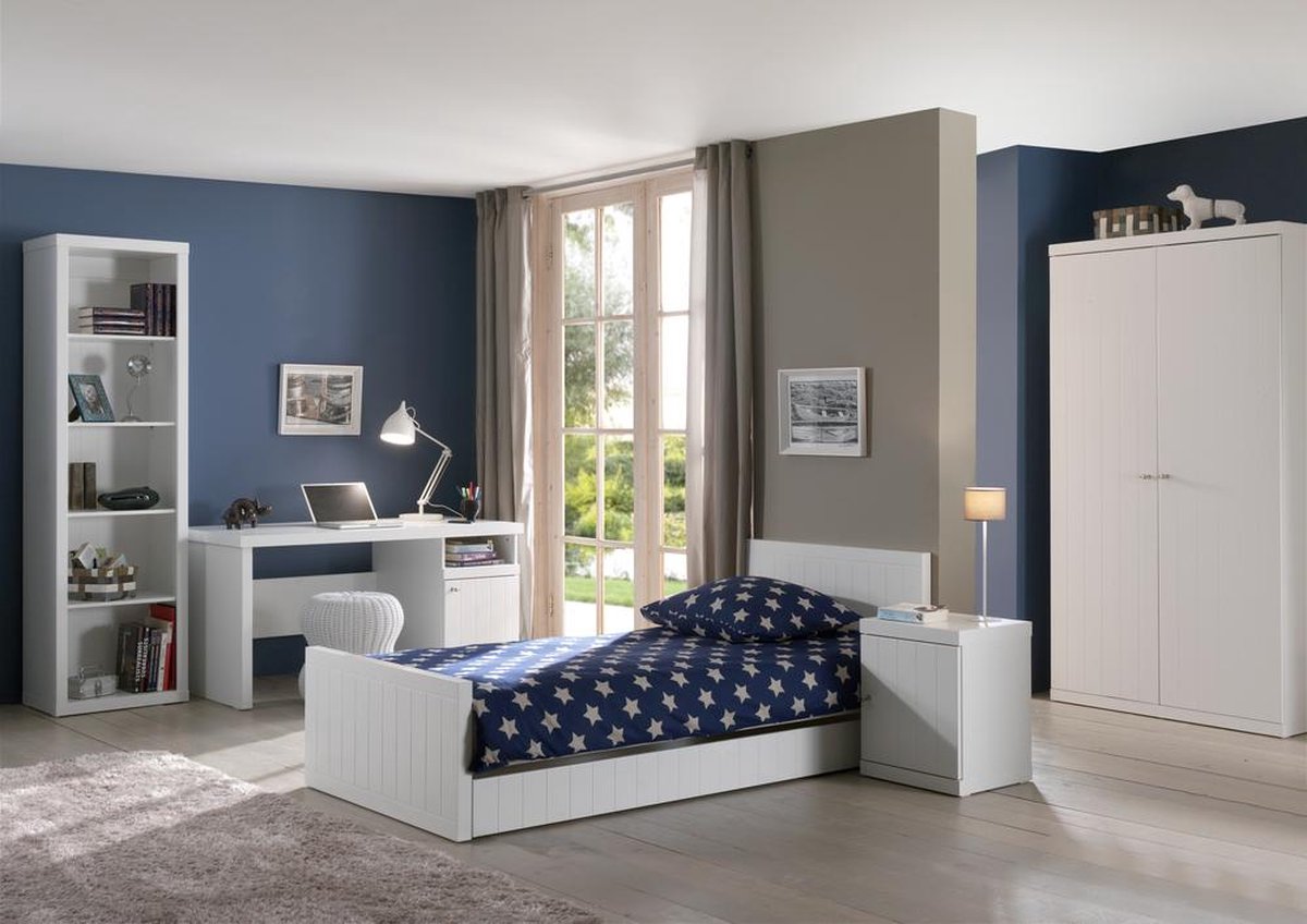 Vipack Nachtkast Robin - 44 x 56 x 40 cm - - Wit