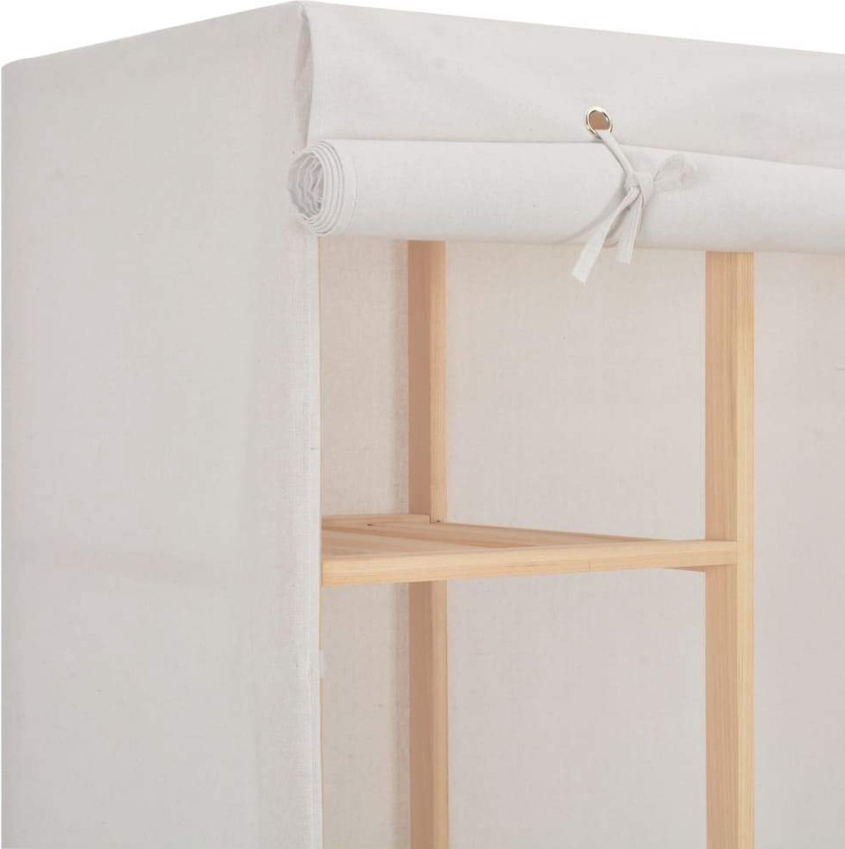 Vidaxl Kledingkast 135x40x170 Cm Stof - Wit