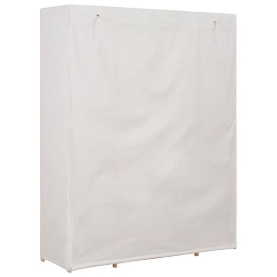 Vidaxl Kledingkast 135x40x170 Cm Stof - Wit