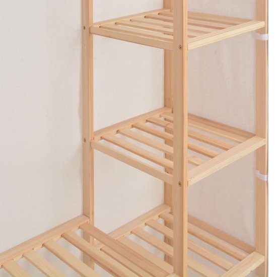 Vidaxl Kledingkast 135x40x170 Cm Stof - Wit