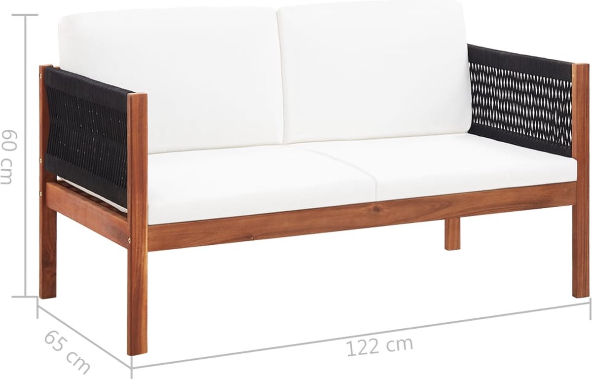 Vidaxl Tuinbank 2-zits Massief Acaciahout - Bruin