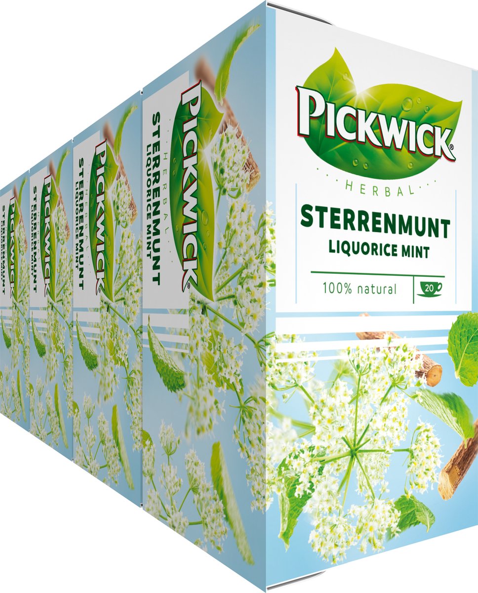 Pickwick - Herbal Sterrenmunt - 4x 20 zakjes