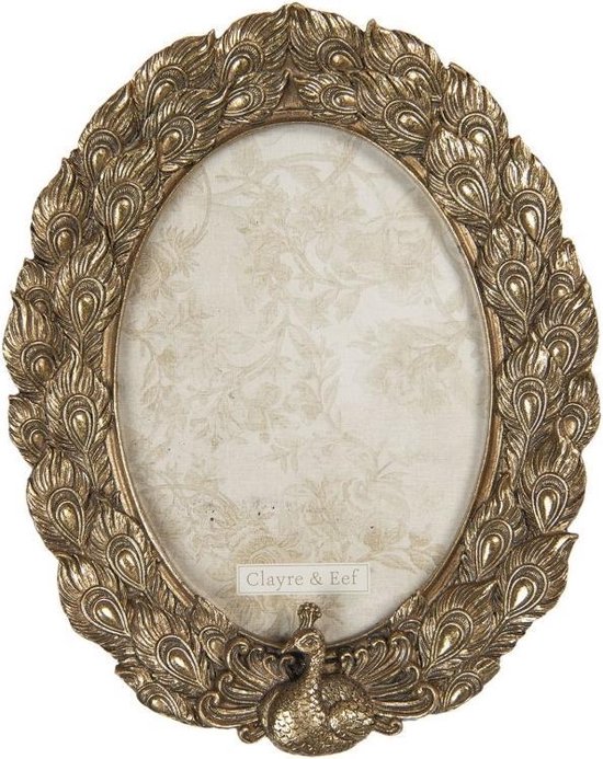 Clayre & Eef Fotolijst 18*2*23 Cm / 13*18 Cmkleurig - Goud