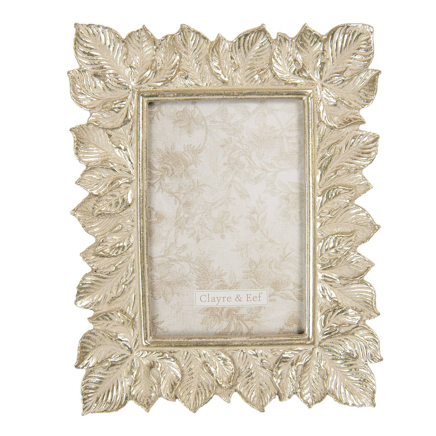Clayre & Eef Fotolijst 18*2*22 Cm / 10*15 Cm Zilverkleurig - Goud