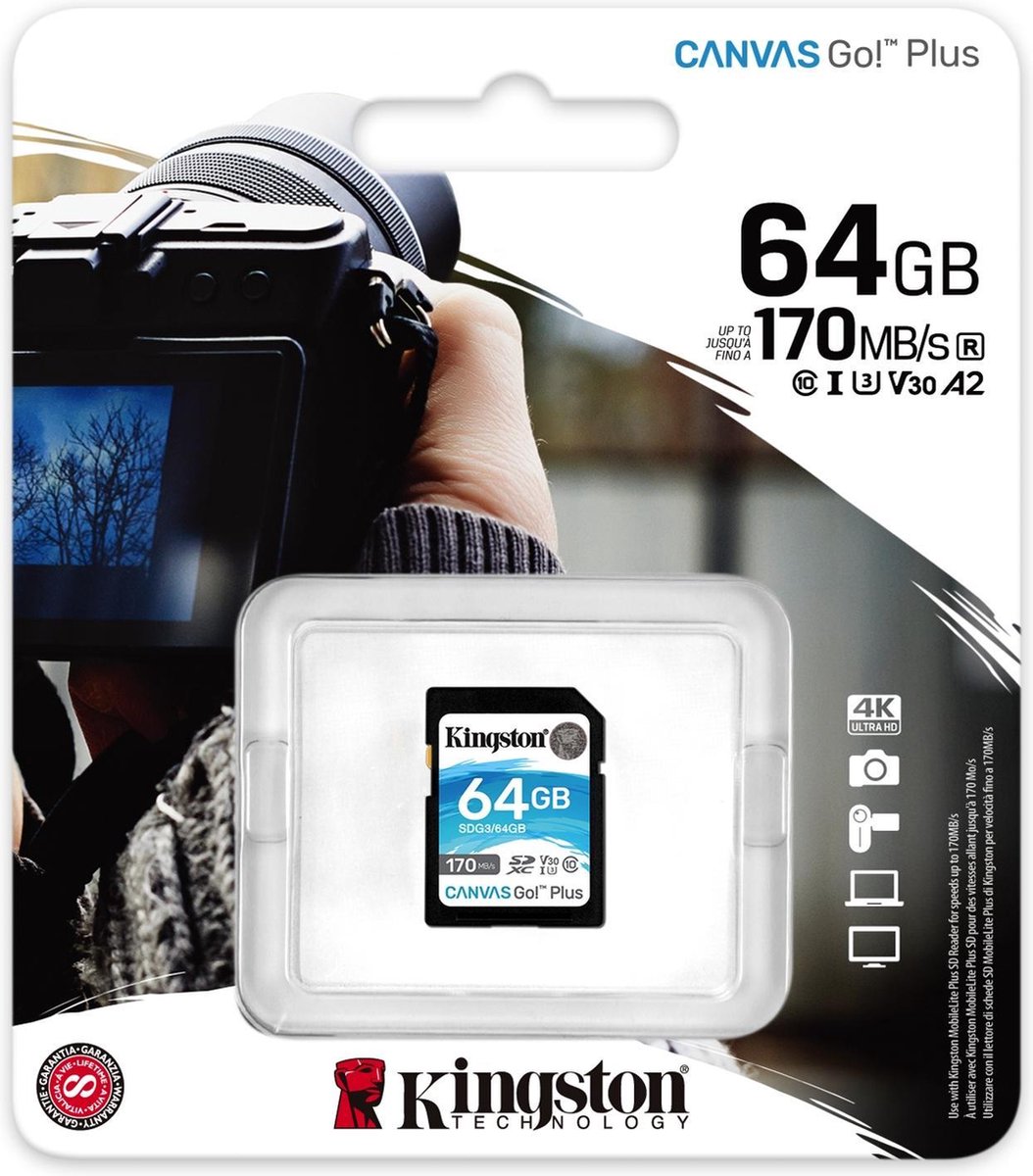 Kingston Canvas Go Plus 64GB - Zwart