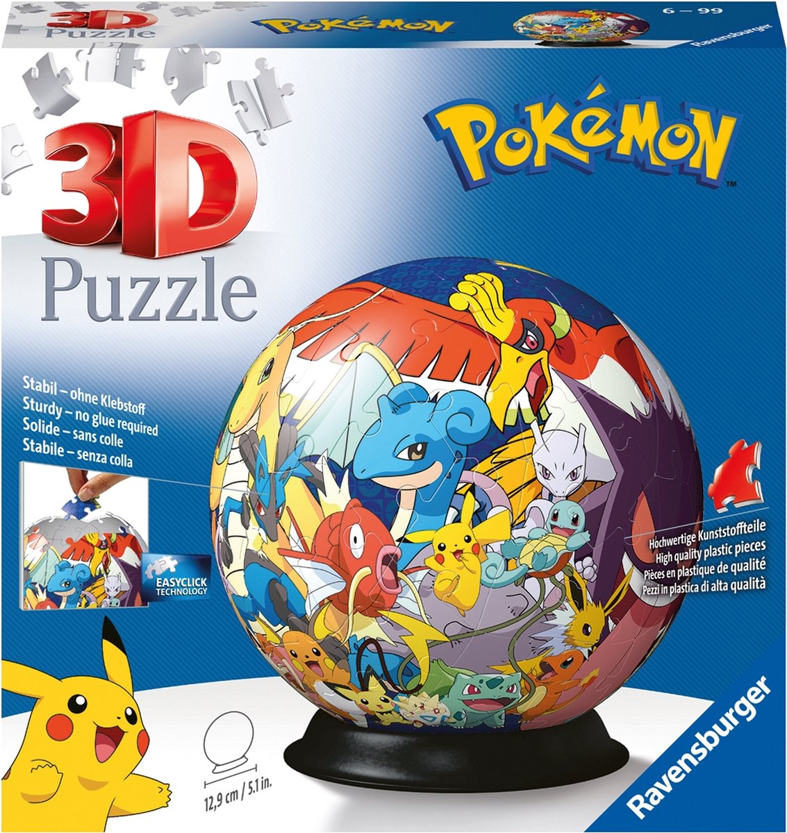 Ravensburger - Puzzleball 3D 72 Piezas Pokemon