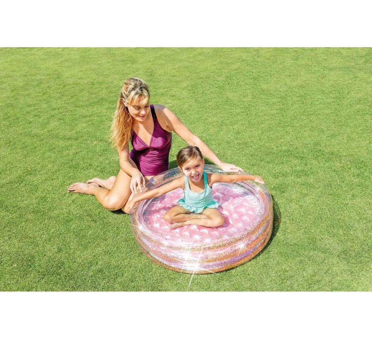 Intex Opblaaszwembad Glitter 86 X 25 Cm/goud - Roze