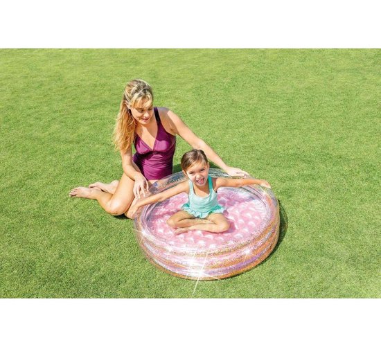 Intex Opblaaszwembad Glitter 86 X 25 Cm/goud - Roze