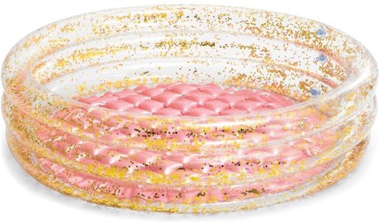 Intex Opblaaszwembad Glitter 86 X 25 Cm/goud - Roze