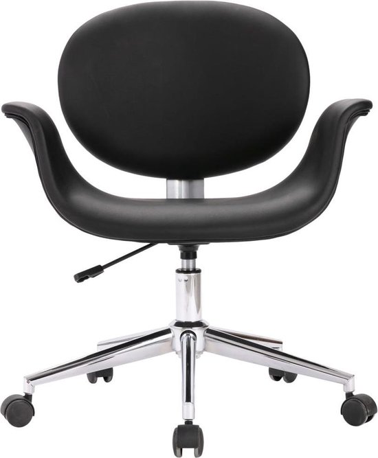 Vidaxl Eetkamerstoel Draaibaar Kunstleer - Zwart