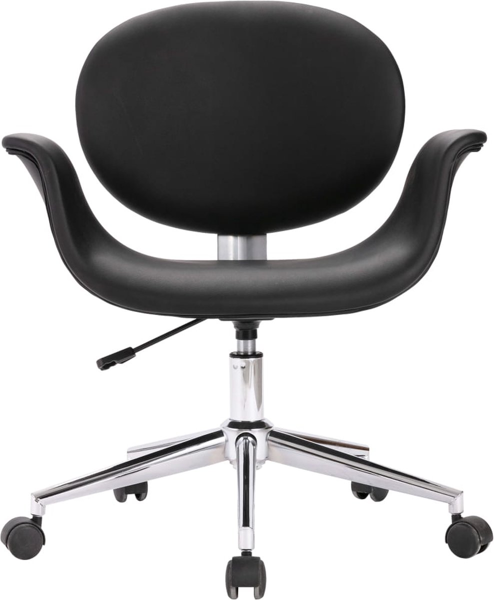 Vidaxl Eetkamerstoel Draaibaar Kunstleer - Zwart