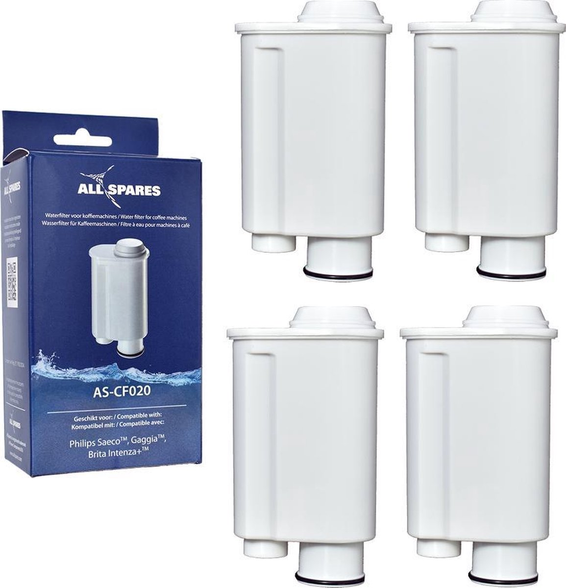 AllSpares Saeco Intenza+ Waterfilter (4st.) Ca6702