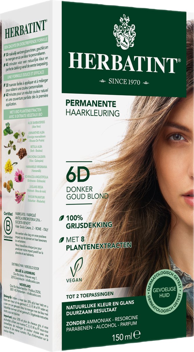 Herbatint Haarverf Gel - 6D Donkerblond - Goud