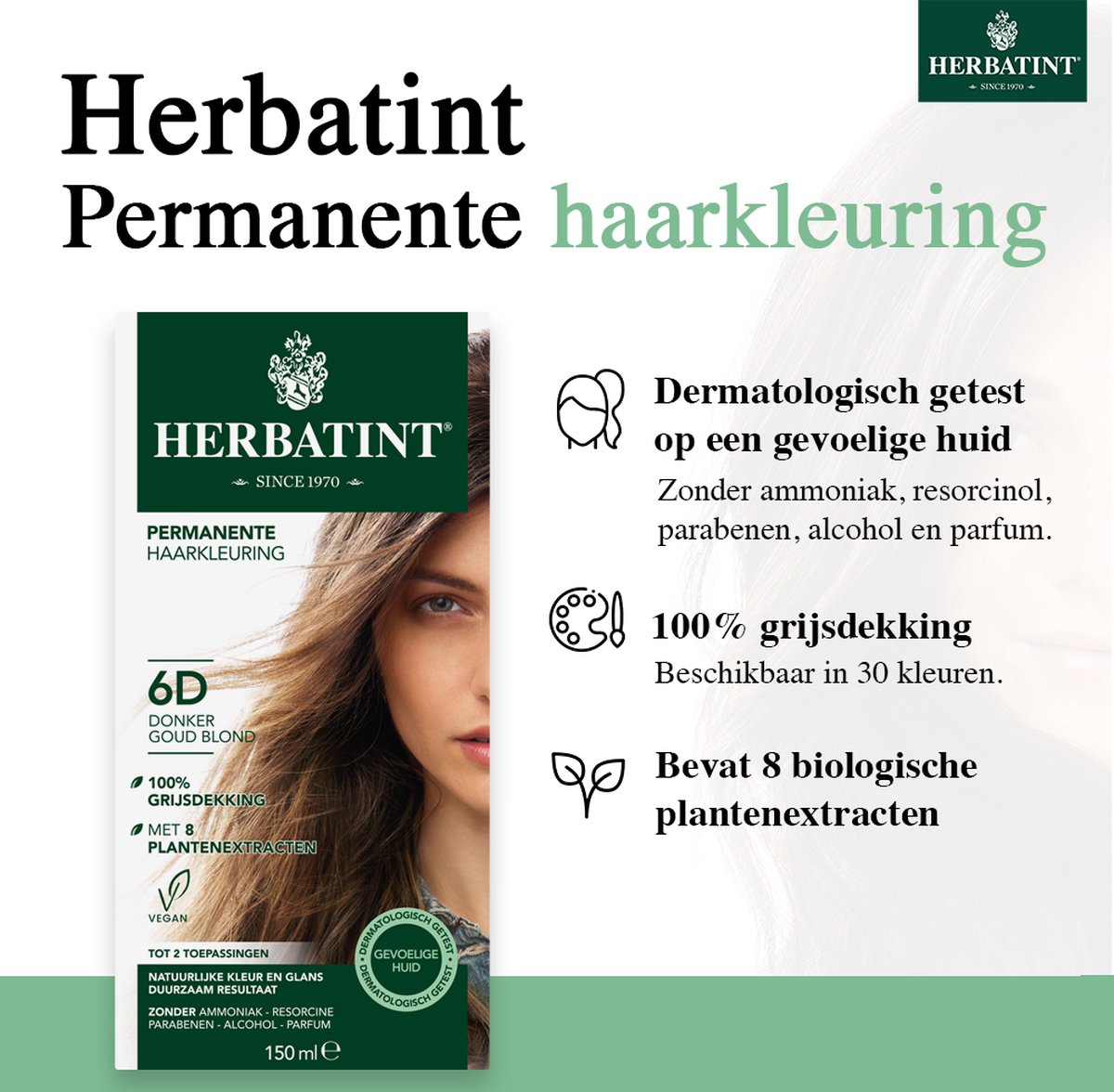 Herbatint Haarverf Gel - 6D Donkerblond - Goud