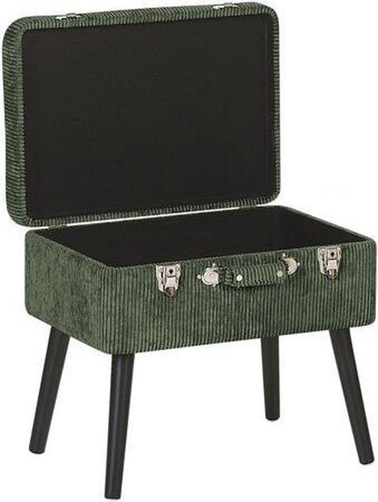 Beliani Mallard Hocker Corduroy 36 X 52 Cm - Groen