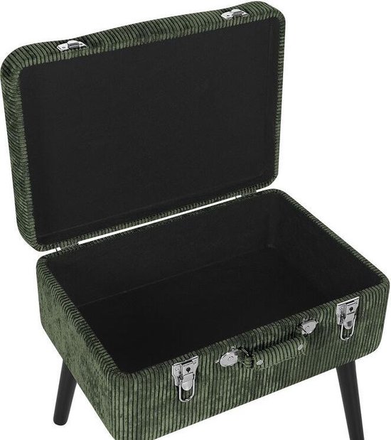 Beliani Mallard Hocker Corduroy 36 X 52 Cm - Groen