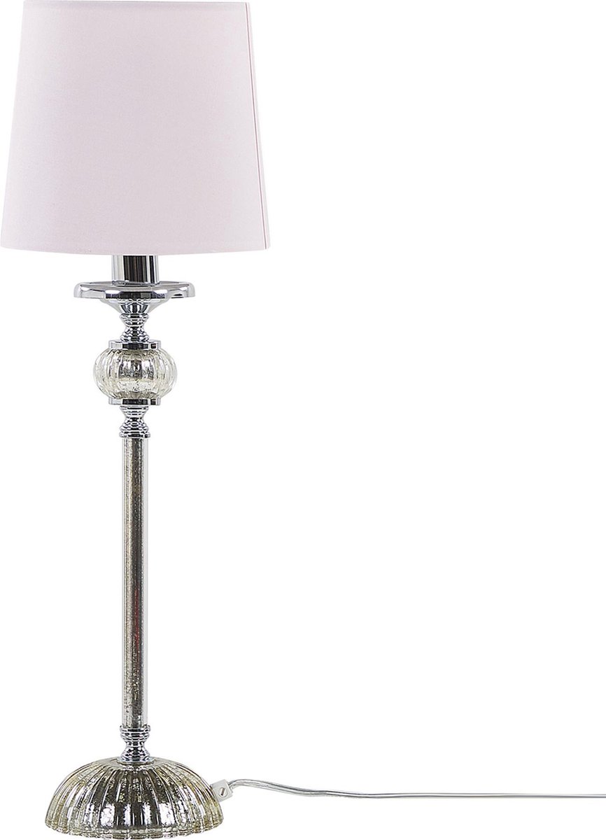 Beliani Kubena Tafellamp Metaal 15 X 15 Cm - Roze