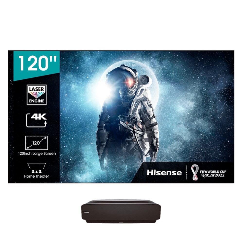 Hisense Láser TV- 120L5F-A12, 120 pulgadas, Smart, UHD 4K, HDR10, Dolby Atmos, 2700lm