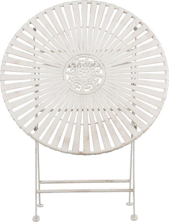 Clayre & Eef Tafel + 2 Stoelen Ø 70x76 Cm / 42x54x93 Cm (2)