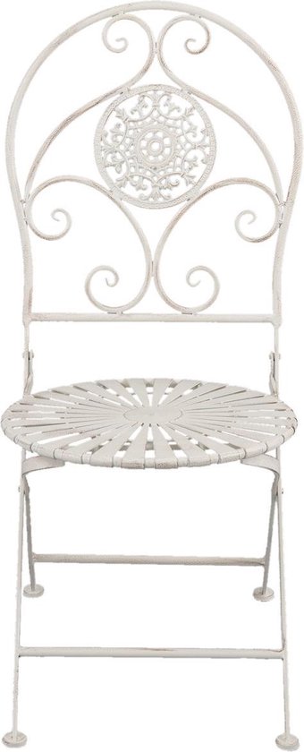 Clayre & Eef Tafel + 2 Stoelen Ø 70x76 Cm / 42x54x93 Cm (2)