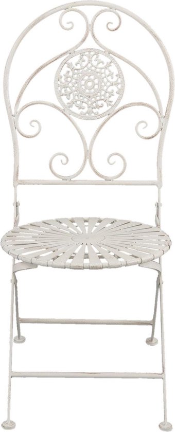 Clayre & Eef Tafel + 2 Stoelen Ø 70x76 Cm / 42x54x93 Cm (2)