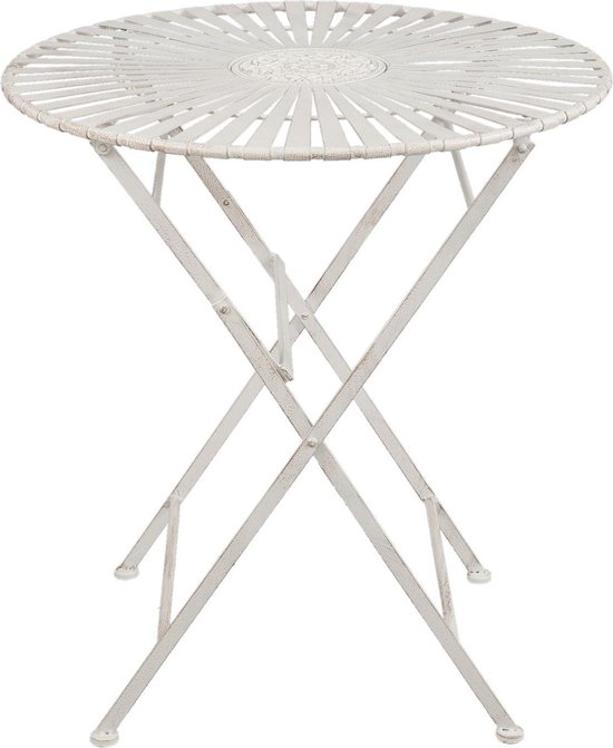 Clayre & Eef Tafel + 2 Stoelen Ø 70x76 Cm / 42x54x93 Cm (2)