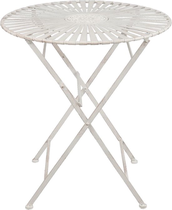 Clayre & Eef Tafel + 2 Stoelen Ø 70x76 Cm / 42x54x93 Cm (2)