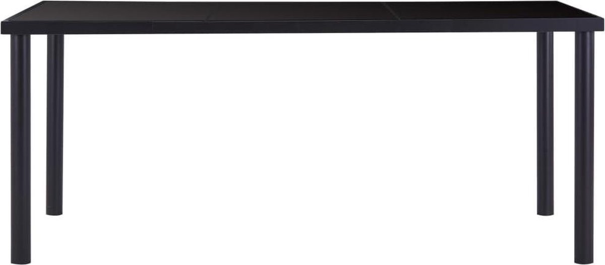 Vidaxl Eettafel 180x90x75 Cm Gehard Glas - Zwart