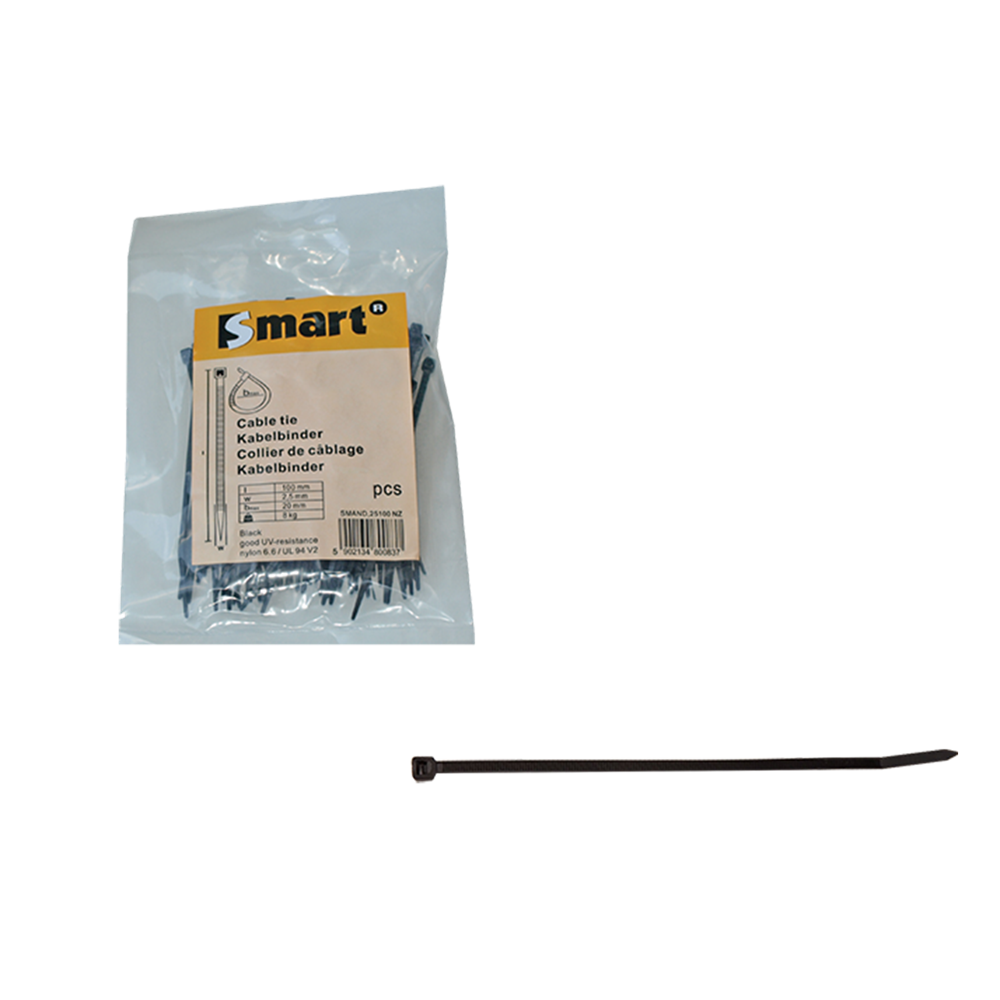 SMART | nylon kabelband 9x710/ - Zwart