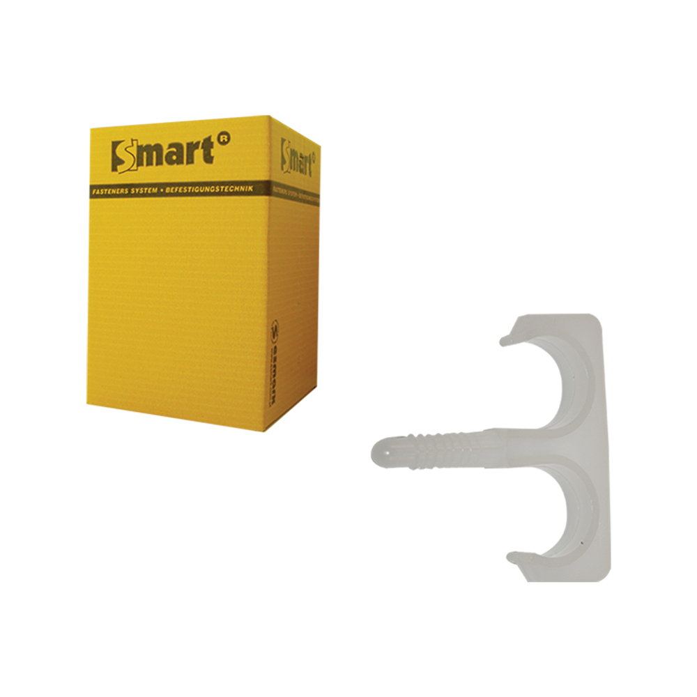 SMART | Nylon plugclip dubbel 24-28 | 25 st - Wit