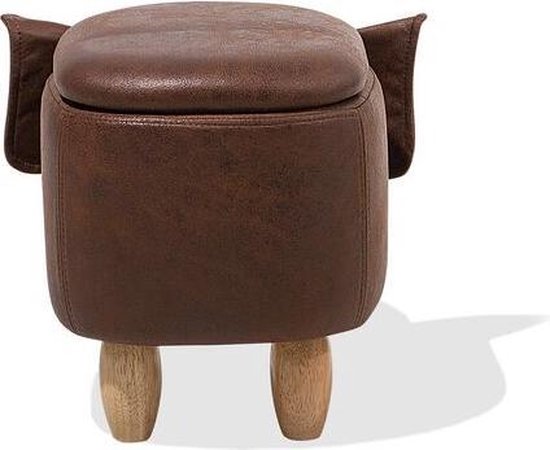 Beliani Elephant Hocker Kunstleer 32 X 70 Cm - Bruin