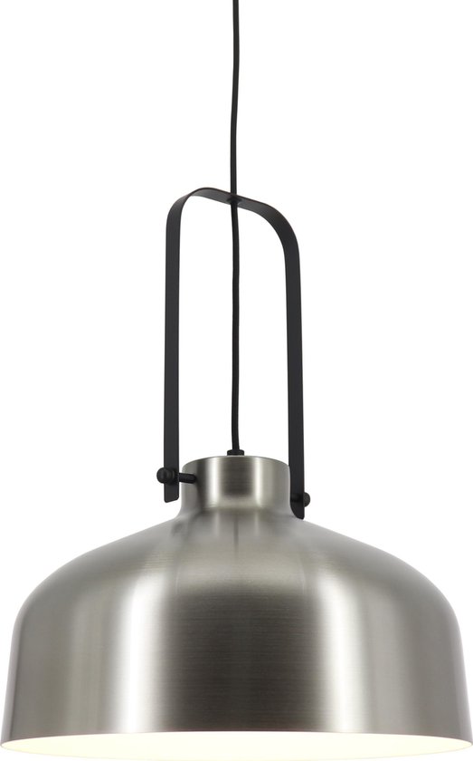 Lamponline Hanglamp Mendoza Ø 37,5 Cm Mat Chroom-zwart - Silver