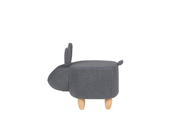 Beliani Bunny Hocker Polyester 31 X 57 Cm - Grijs