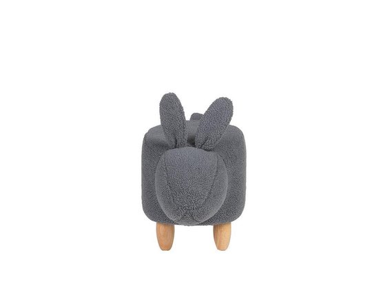 Beliani Bunny Hocker Polyester 31 X 57 Cm - Grijs