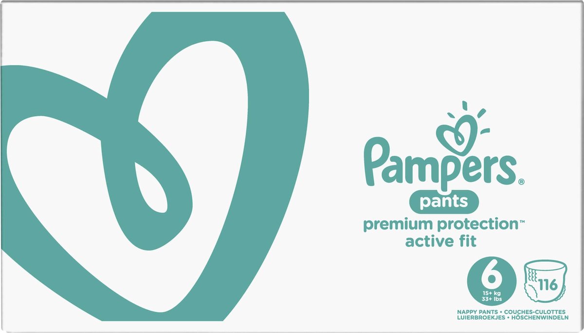 Pampers Premium Protection Luierbroekjes Maat 6 - 116 Stuks Maandbox